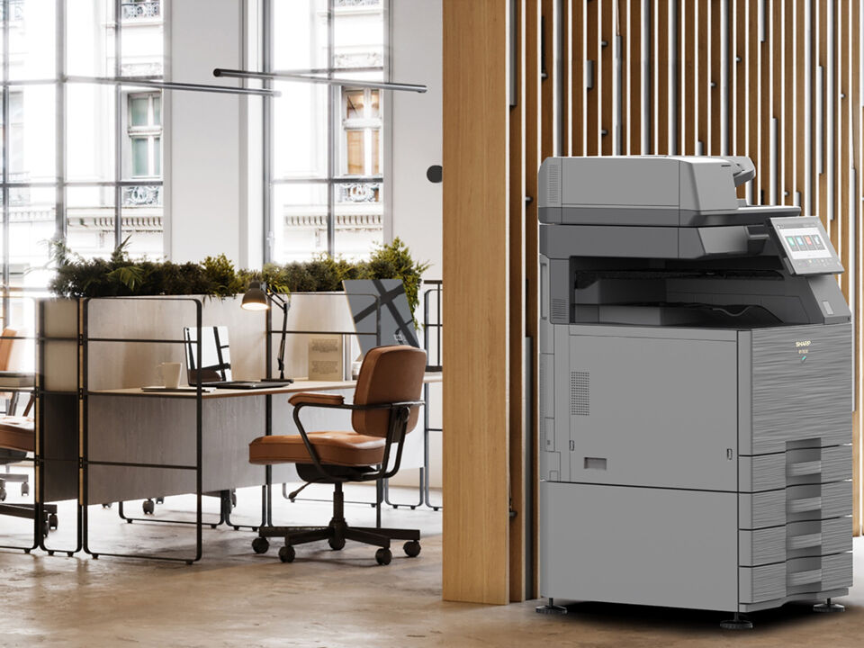 Multifunction office printer with scanner and copier