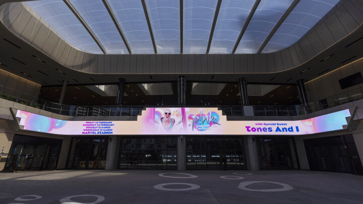 Bespoke and Curved LED Screen Marvel Stadium by Sharp EIT Solutions